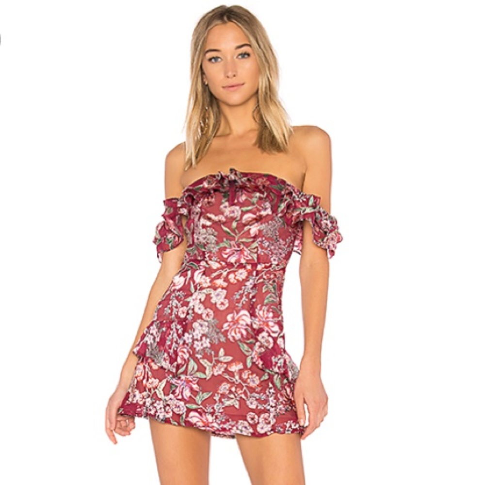 BNWT For love and lemons Flora Mini Dress!